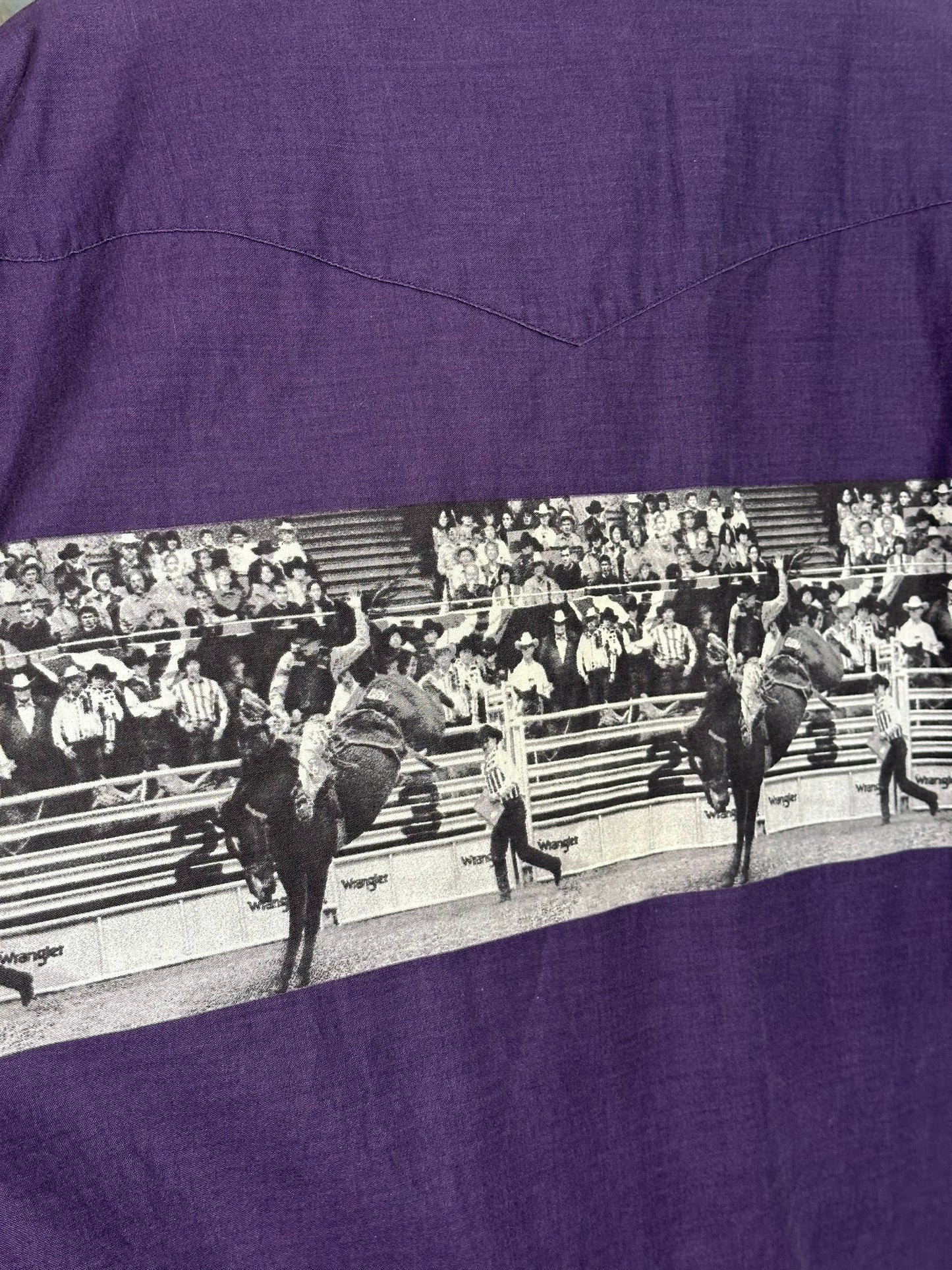 Vintage Purple Wrangler Rodeo Shirt