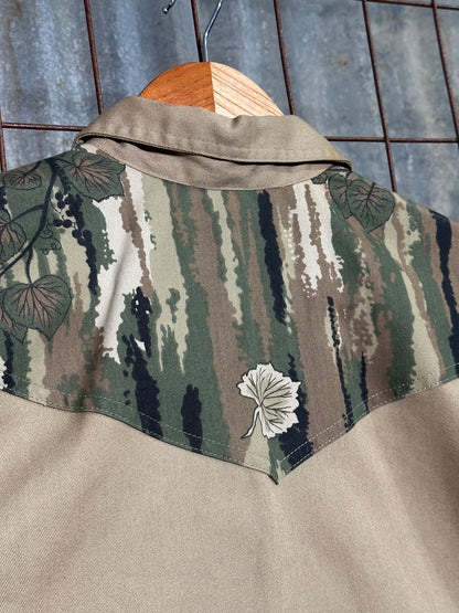 Vintage Camo Top Button Up