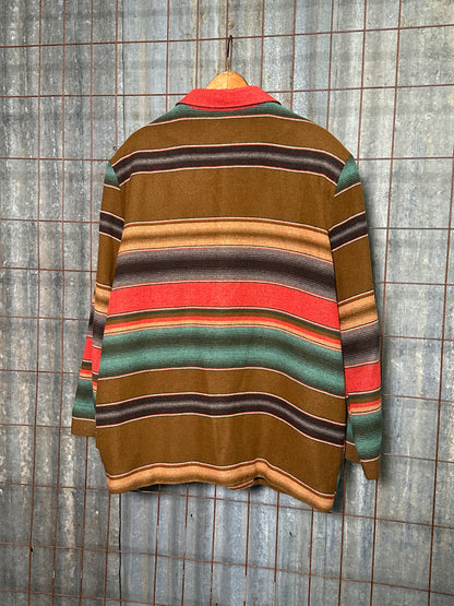 Vintage Striped Teal Camel Peach Blazer