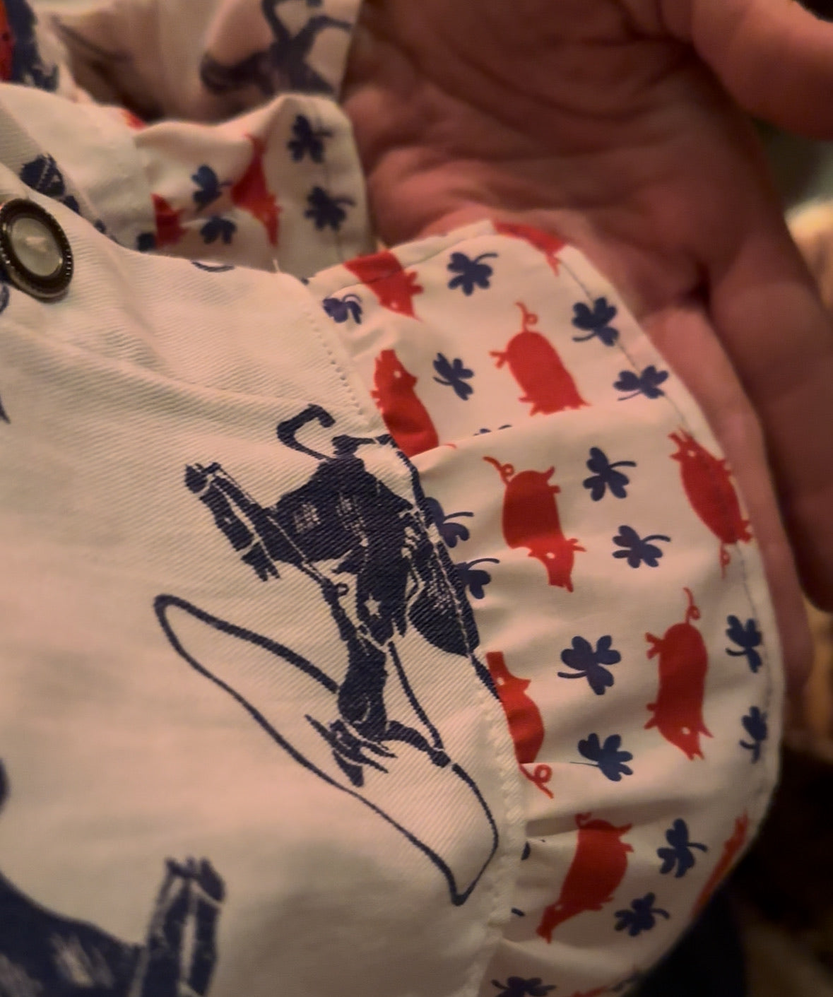 Local Handmade Cowboy Star Pig Ruffle Top