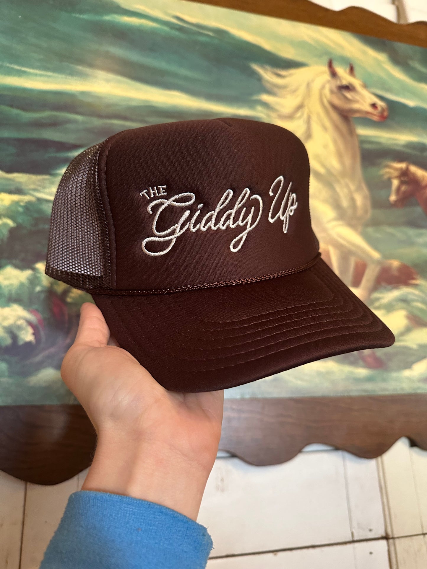 Giddy Up Embroidered Trucker Hat