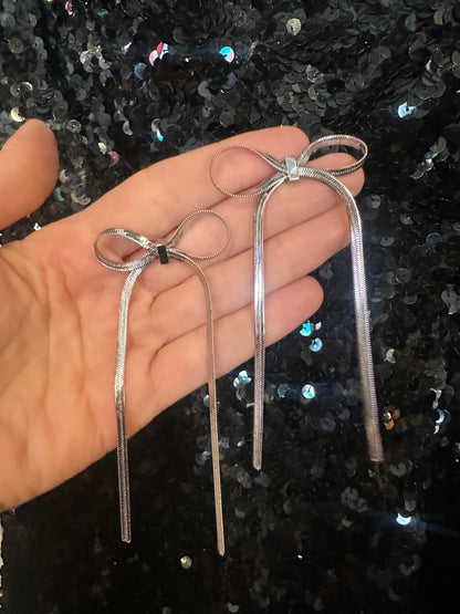 Chain Bow Earrings