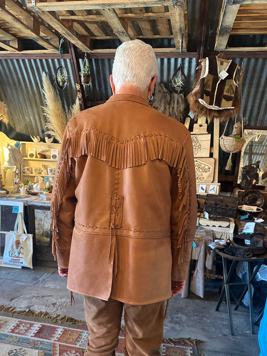 Local Handmade Leather Fringe Jacket
