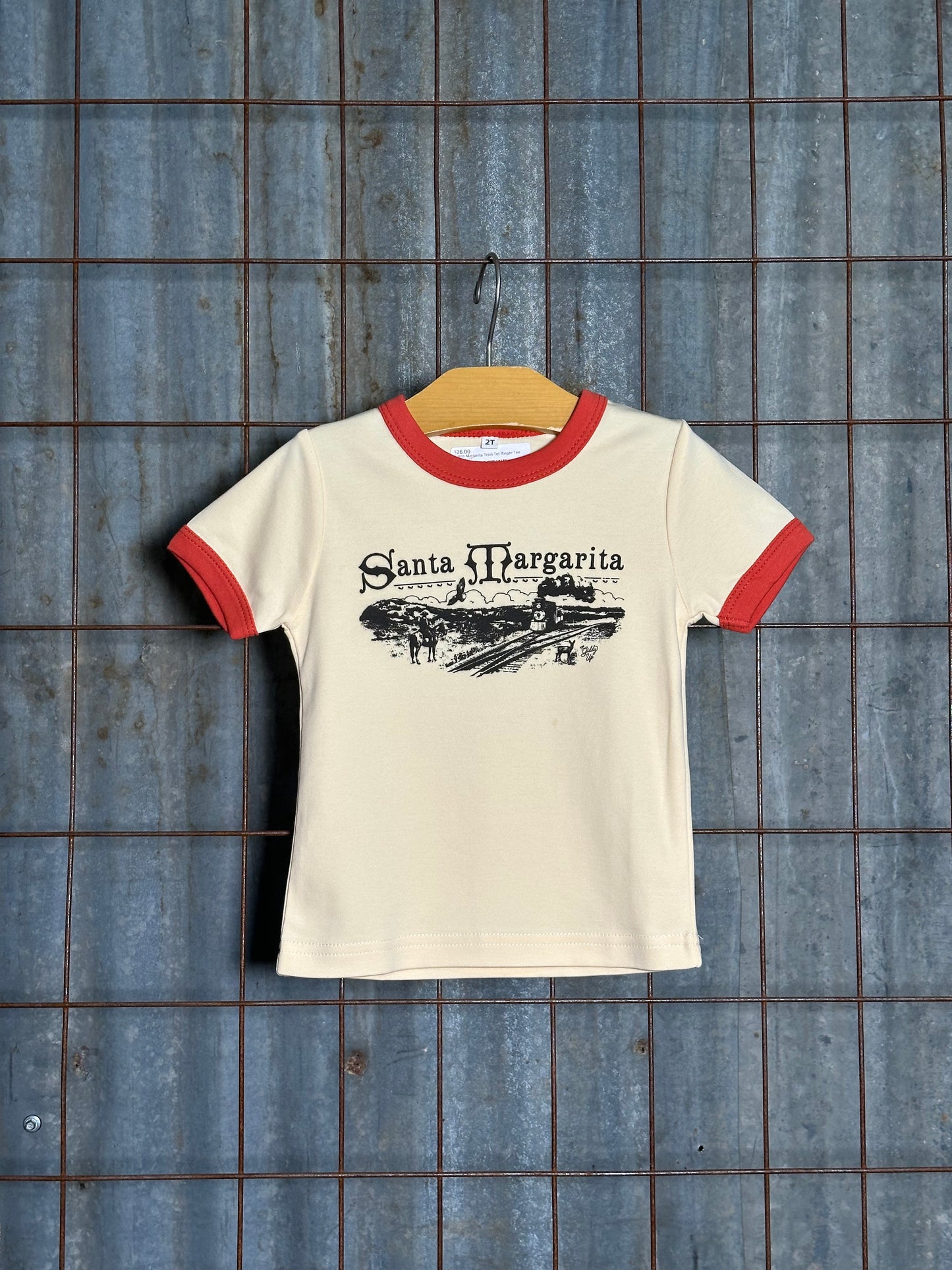 Santa Margarita Train Tot Ringer Tee