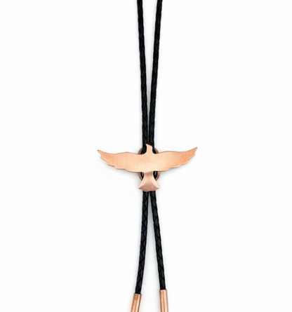 Copper Hawk Bolo Tie