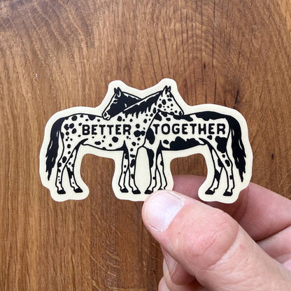 Better Together Horses Vinyl Sticker