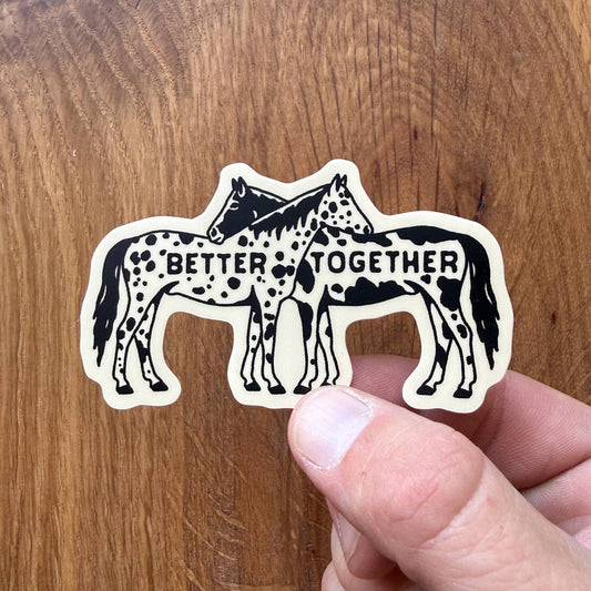 Better Together Horses Vinyl Sticker