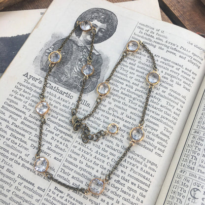 Vintage Crystal Stringed Necklace
