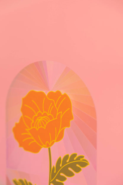 Poppy Sun Catcher Decal