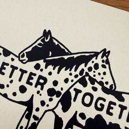Better Together Horses - Signed Art Print