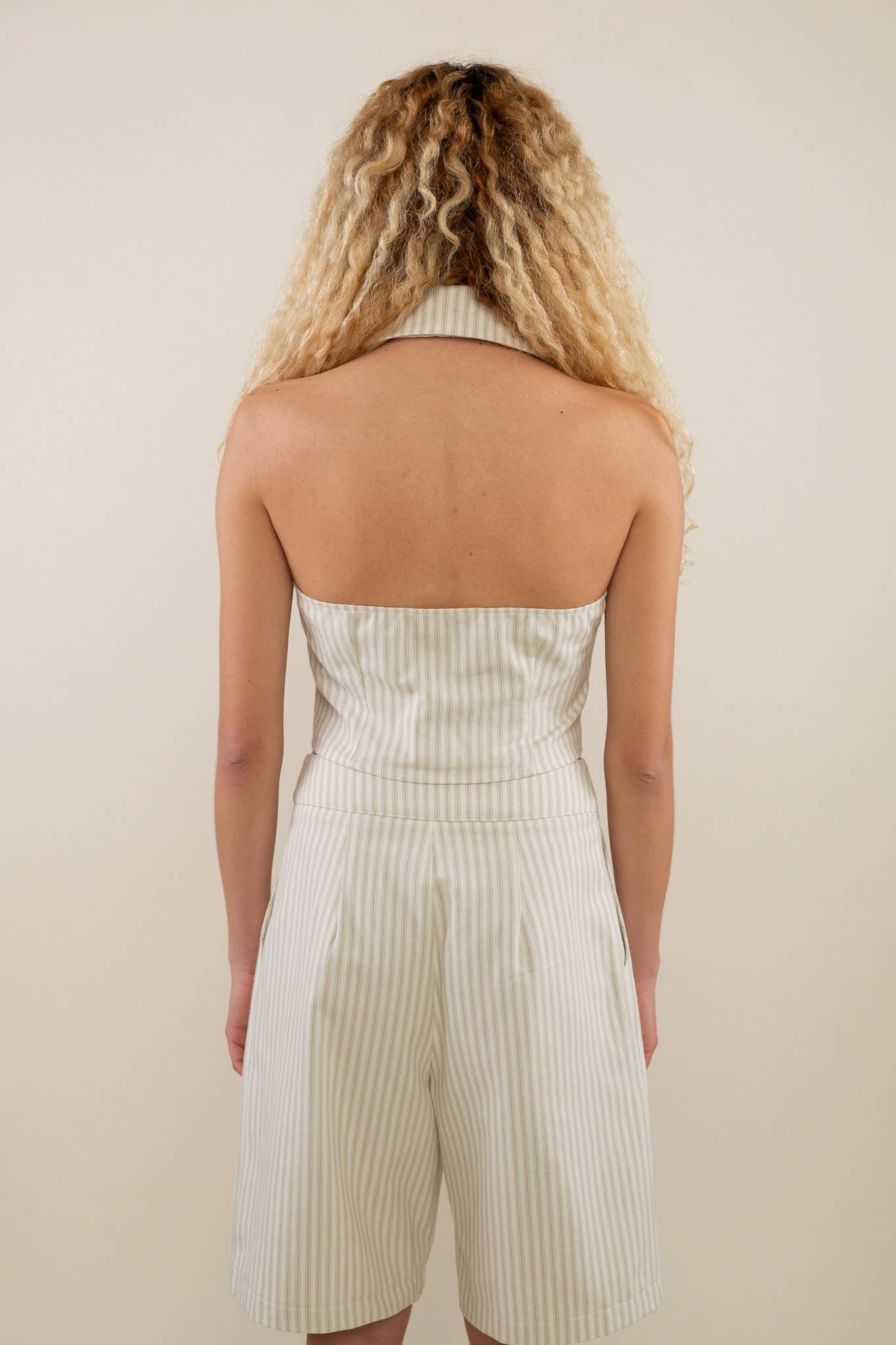 Striped Halter Vest Top