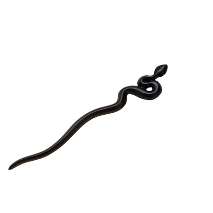 Wood Carved Snake Hair Stick