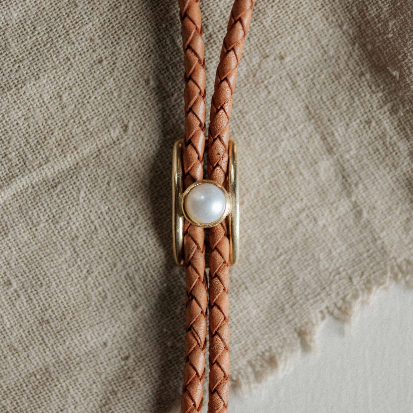 Turquoise Brass Buckle Bolo Tie