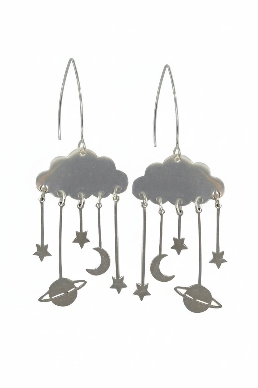 Stainless Cloud Shower Earrings