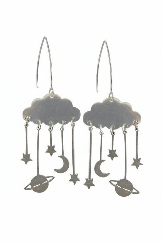 Stainless Cloud Shower Earrings