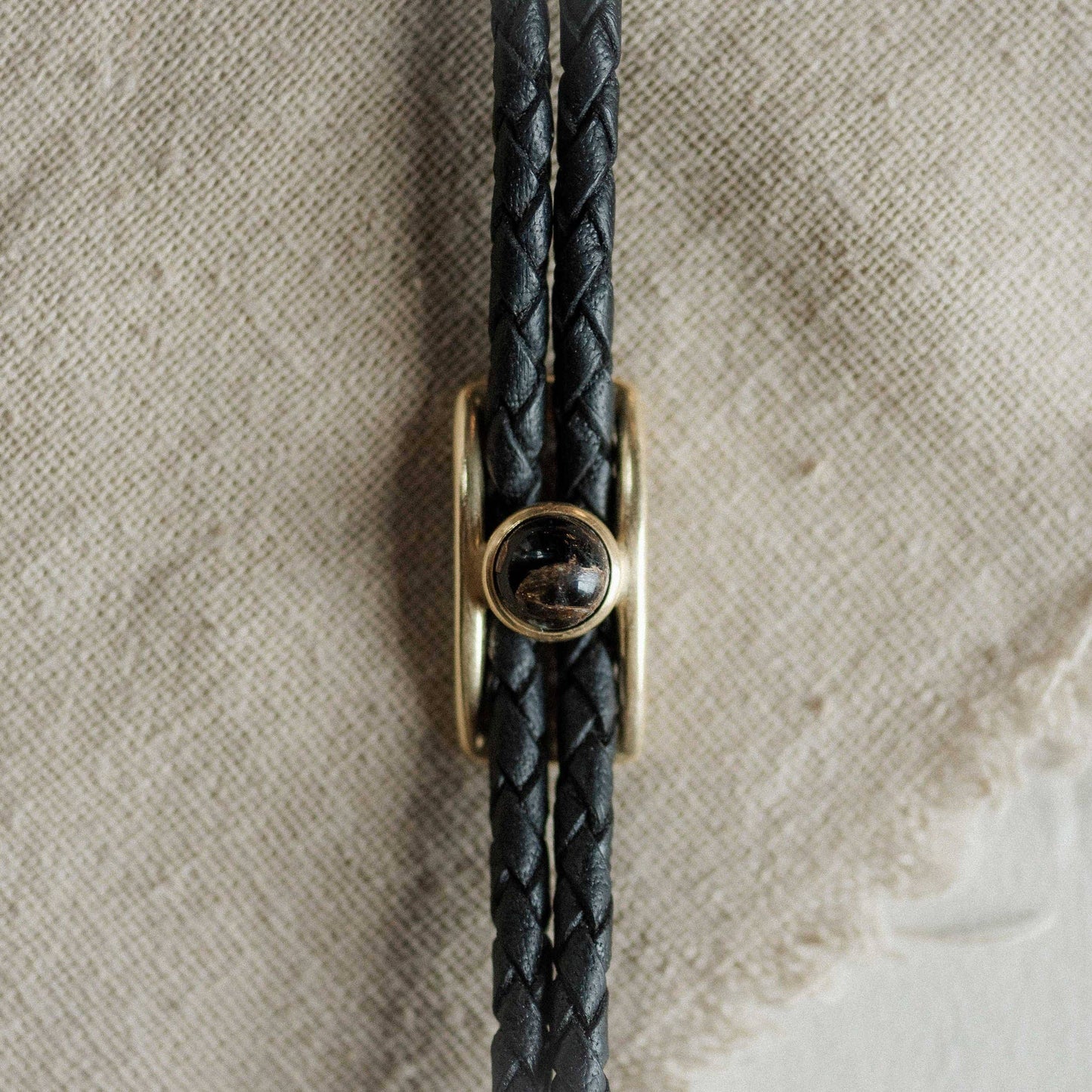 Turquoise Brass Buckle Bolo Tie