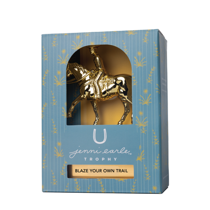 "BLAZE YOUR OWN TRAIL" Horse Trophy