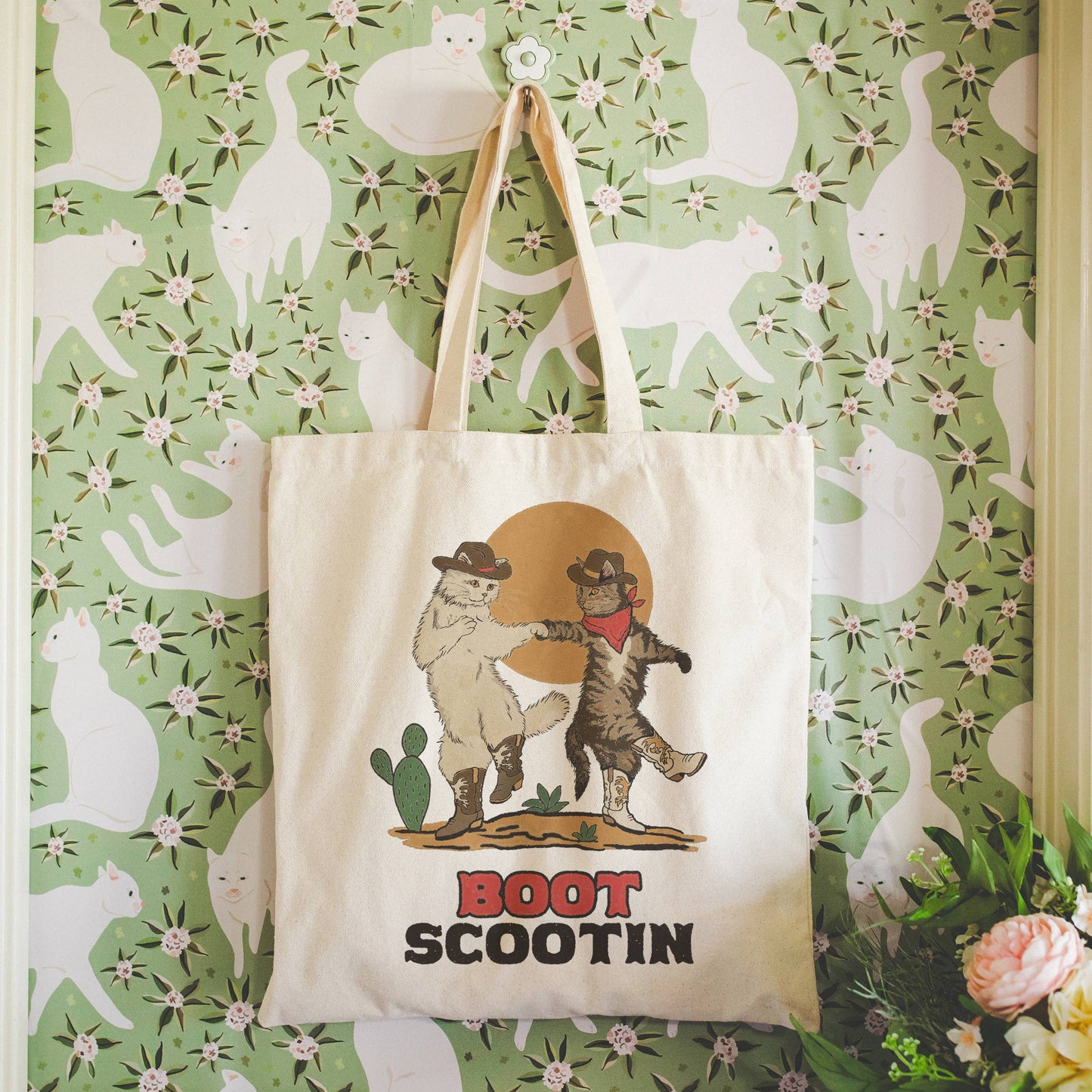 Boot Scootin Cats Tote Bag