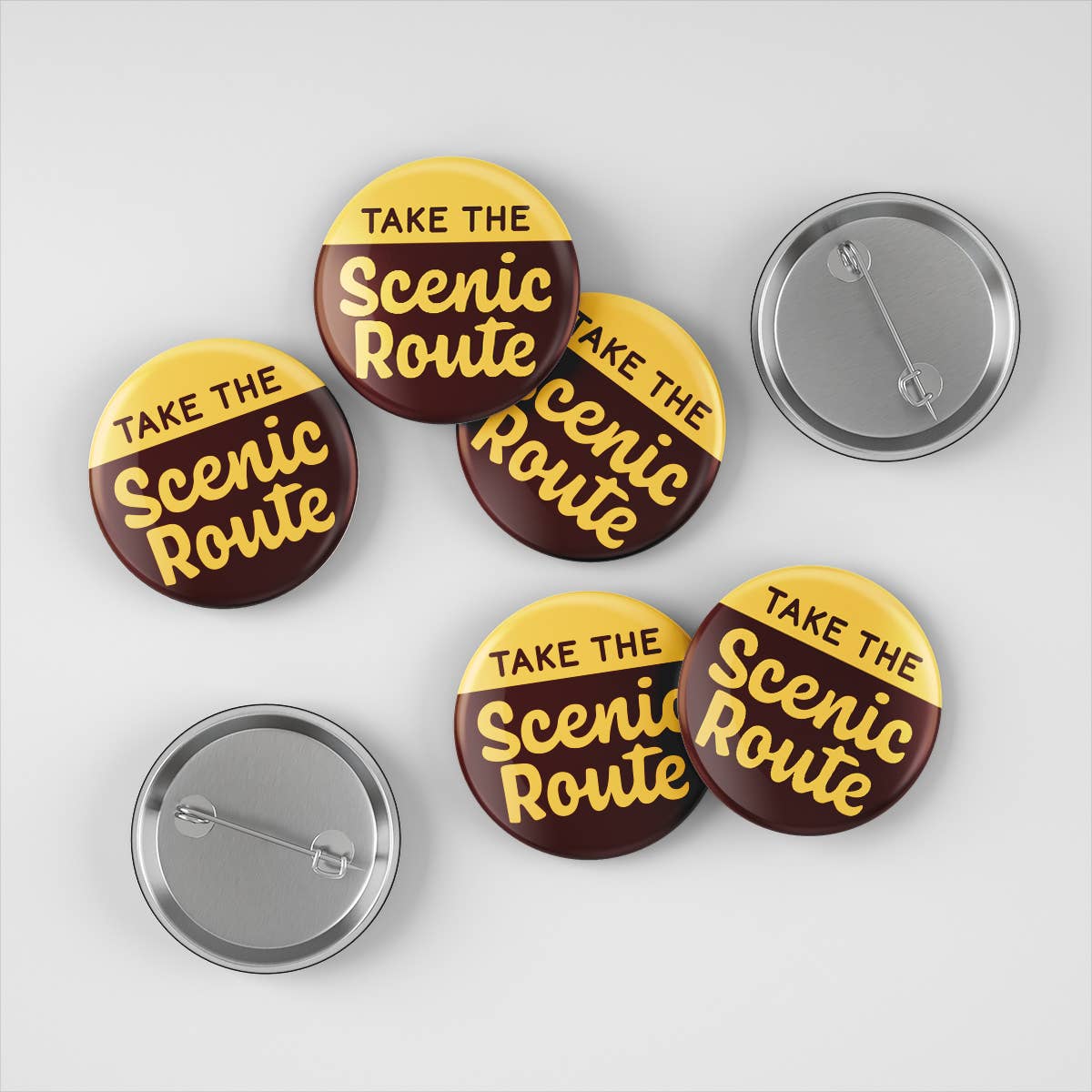 Scenic Route Button Pin