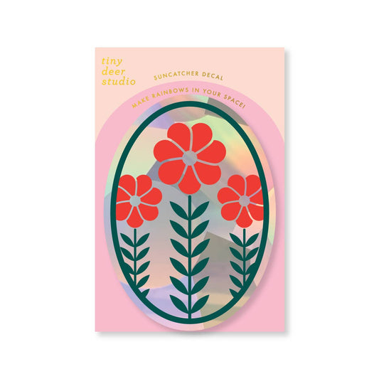 Flowers Sun Catcher Decal