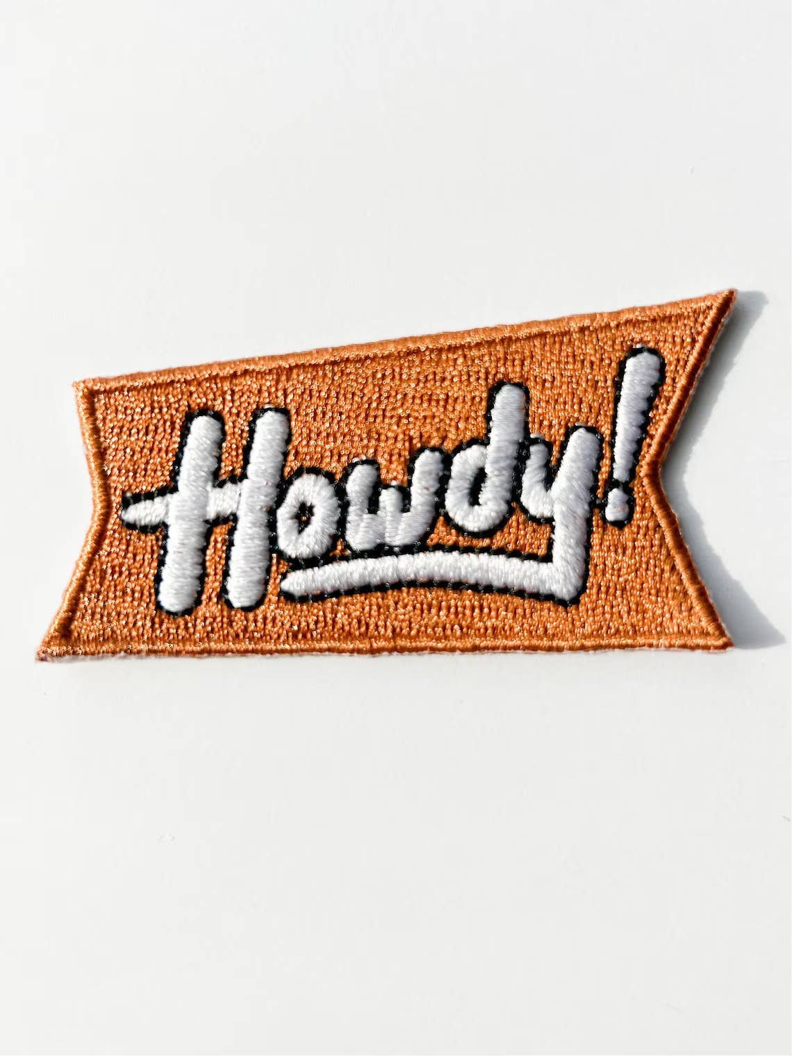Orange Howdy Iron-On Patch