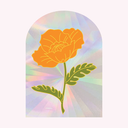 Poppy Sun Catcher Decal