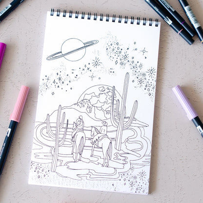 Cosmic Cowgirl Coloring Book