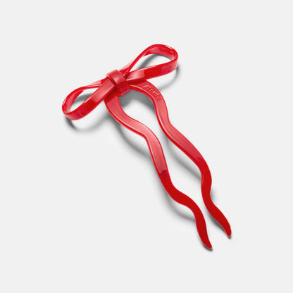 Bow Hair Pin Red