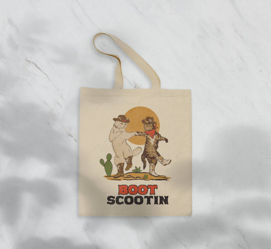 Boot Scootin Cats Tote Bag