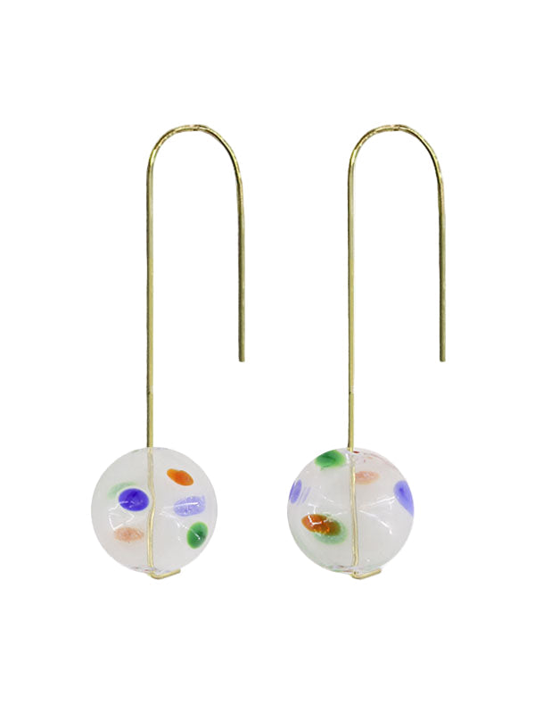 Colorful Hand-blown Glass Bubble Earrings