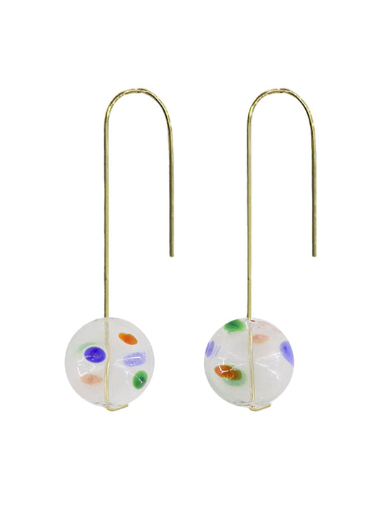 Colorful Hand-blown Glass Bubble Earrings