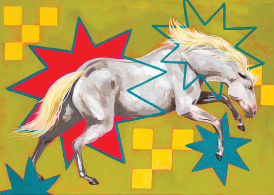 White Star Horse Art Print