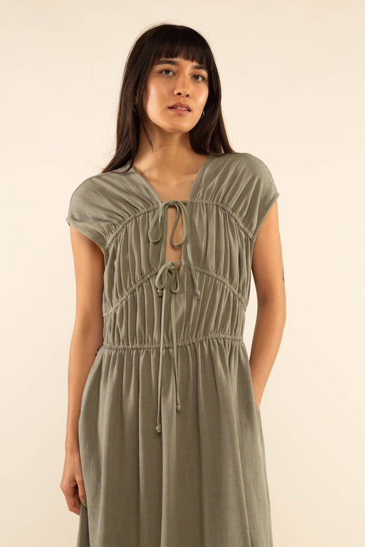 Sage Tie Dress