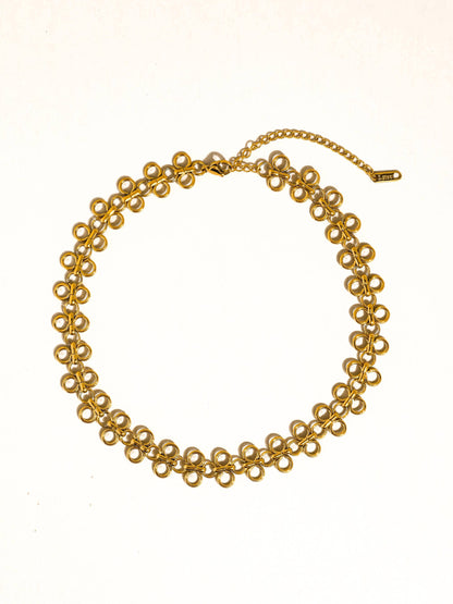 Gold 18K Looped Choker Necklace