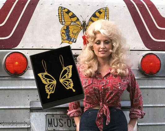 Brass Butterfly Wing Earrings