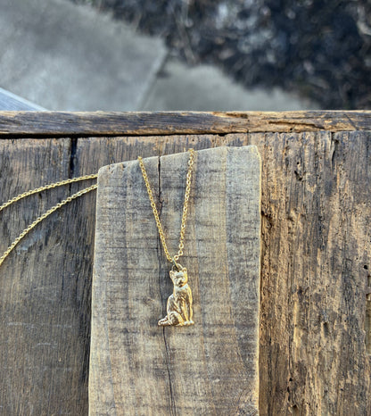 Tiny Vintage Cat Necklace
