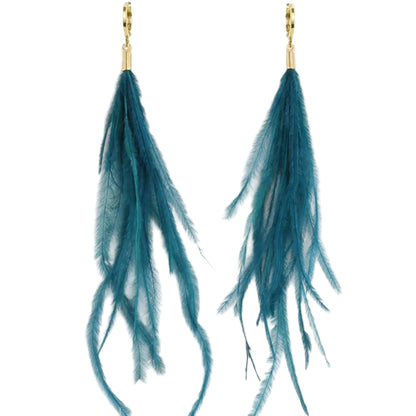 Ostrich Feather Earrings