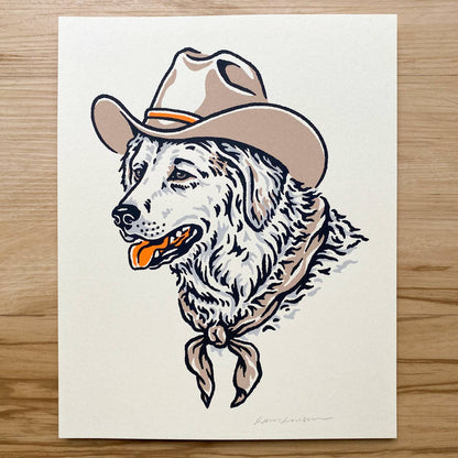 Great Pyrenees Cowdog - Signed Art Print