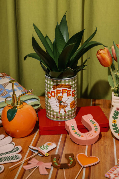 Cowgirl Coffee Ceramic Planter