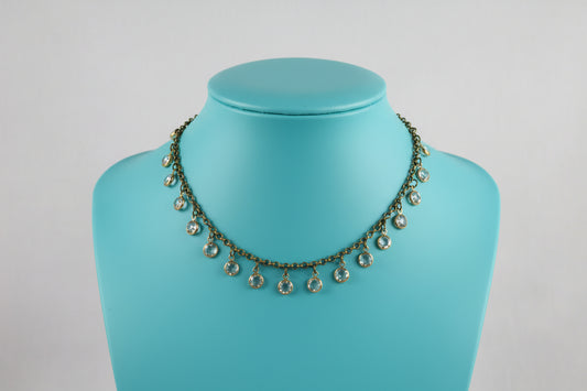 Crystal & Gold Bead Choker