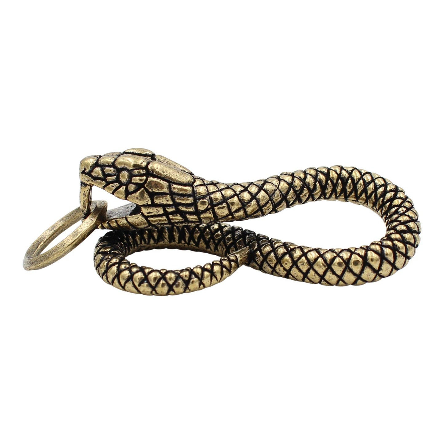 Brass Snake Keychain