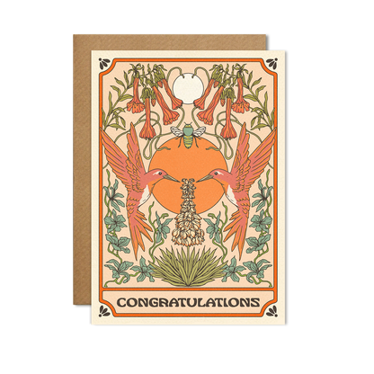 Congratulations Hummingbird Card