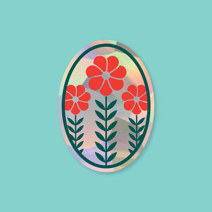 Flowers Sun Catcher Decal