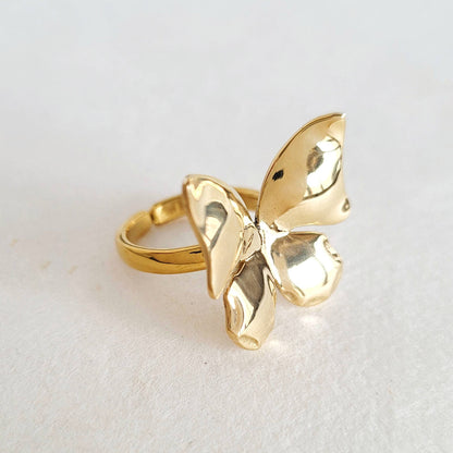 Brass Butterfly Ring