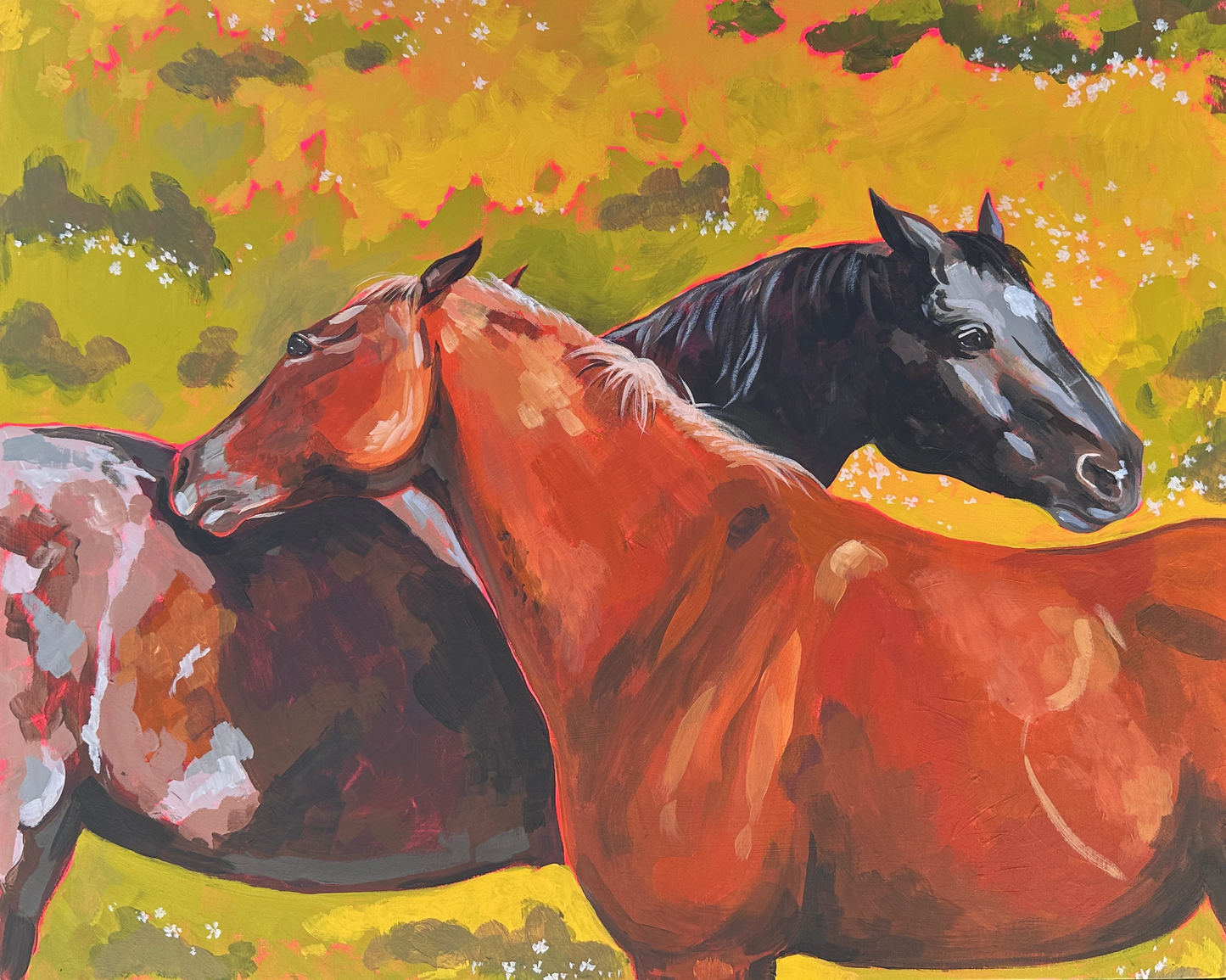 Horse Friends Art Print