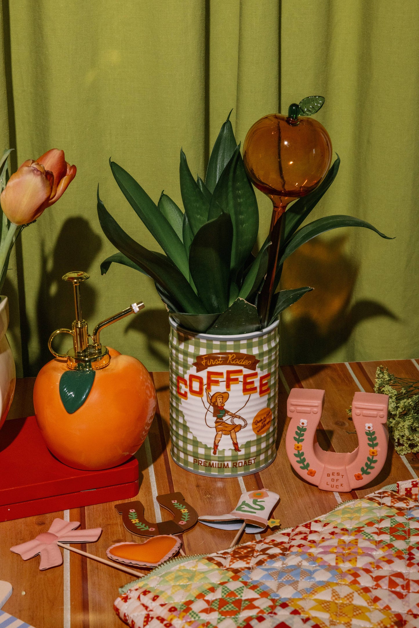 Cowgirl Coffee Ceramic Planter